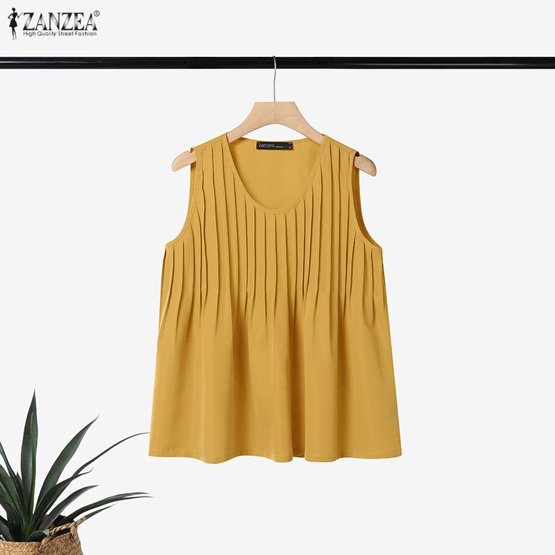 Summer Clothing Holiday - ZANZEA Plus Size 5XL Woman Pintuck