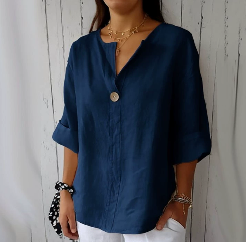 Summer Clothing Plus Size Women - Plus Size Women's V-Neck Cotton Linen