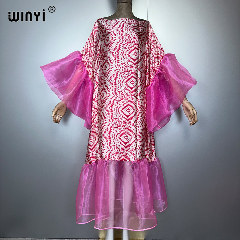Summer Clothing Holiday - WINYI summer print puff(ed) sleeve evening