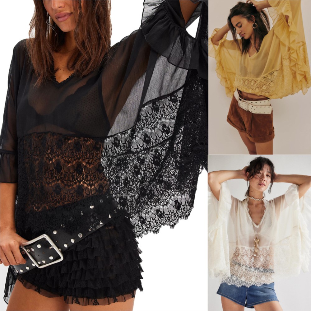 Loose Blouse For Woman Shirts  - Summer Clothing Holiday 评论和价格