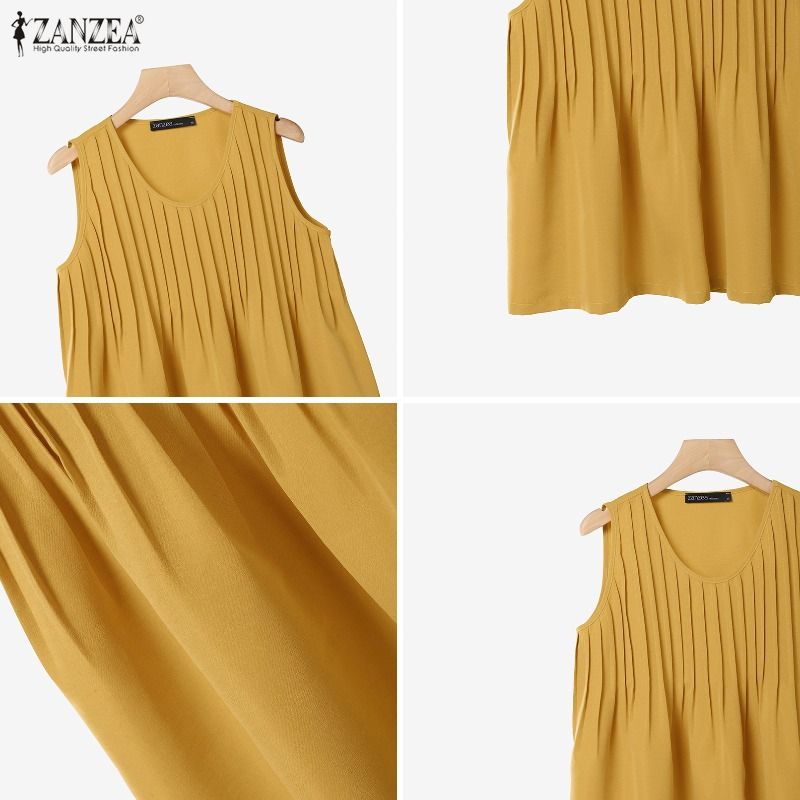 ZANZEA Plus Size 5XL Woman Pin - Summer Clothing Holiday 评论和价格