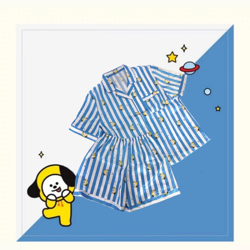 Anime Cartoon Bts Women's Paja - Summer Clothing Gifts 评论和价格