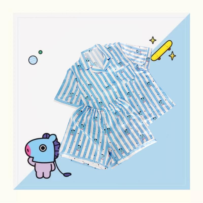 Anime Cartoon Bts Women's Paja - Summer Clothing Gifts 评论和价格