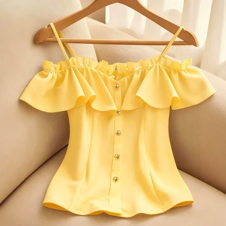 Korean Chic Look Younger Slash - Summer Clothing Looks 评论和价格
