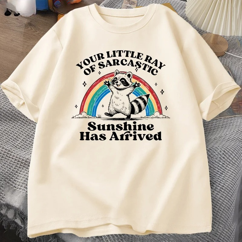 Funny Sarcastic Raccoon Printe - Summer Rays Clothing 评论和价格