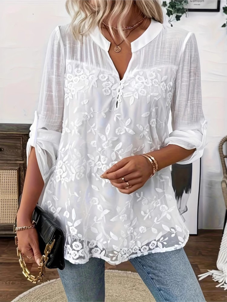 Fashion White Lace Shirt Top F - Summer Clothing Holiday 评论和价格