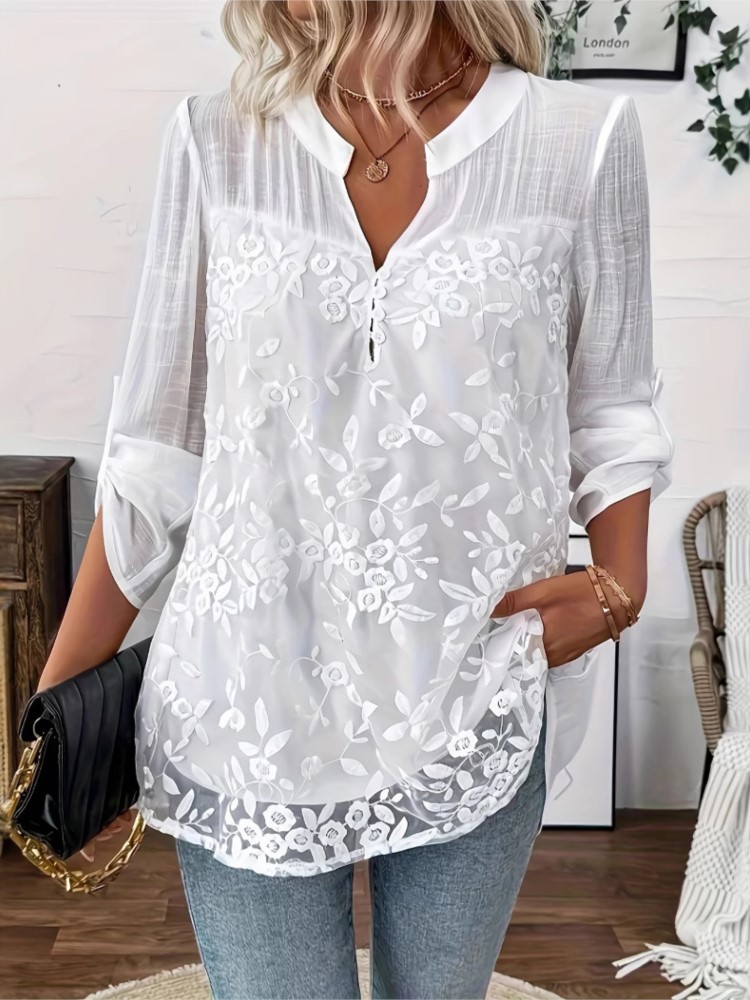 Fashion White Lace Shirt Top F - Summer Clothing Holiday 评论和价格