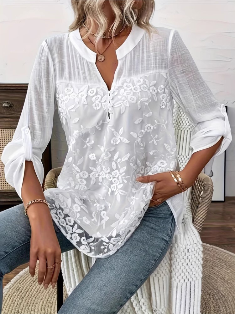 Fashion White Lace Shirt Top F - Summer Clothing Holiday 评论和价格