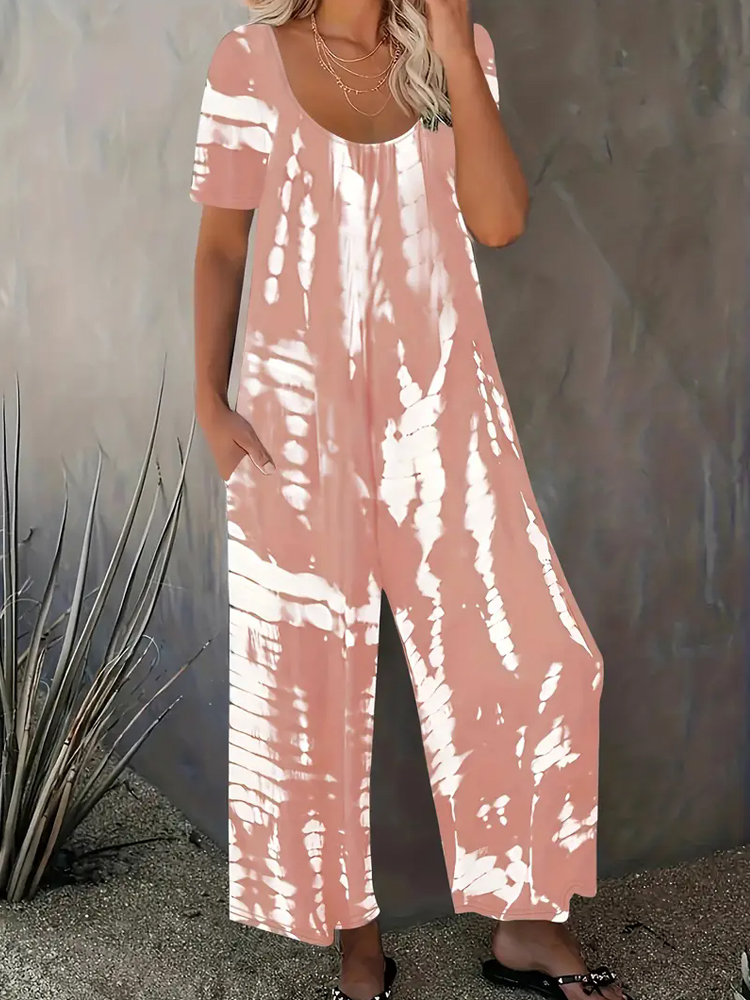 Plus Size Stripe Printed Round - Summer Clothing Plus Size Women 评论和价格