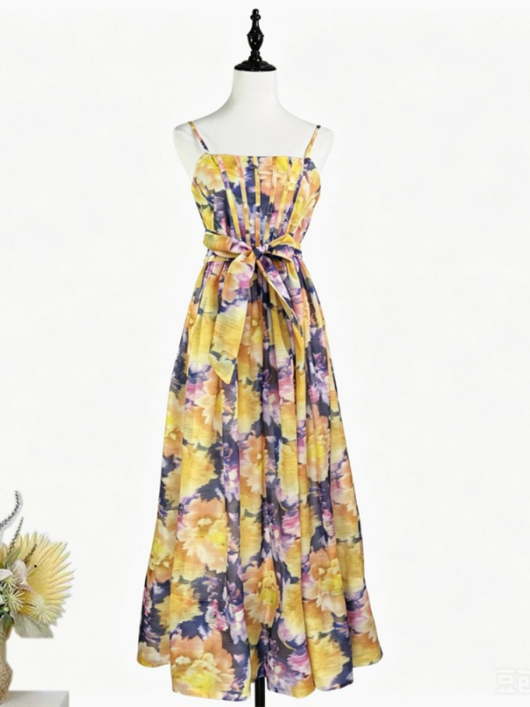 Summer Retro Printed Back Elas - Summer Clothing Holiday 评论和价格