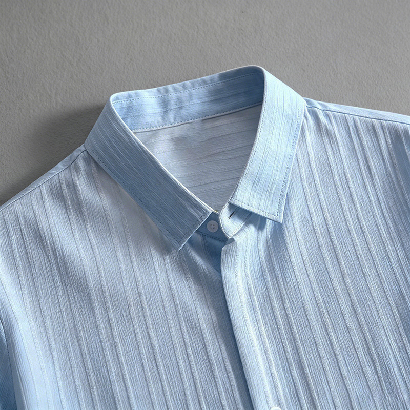 2026 New Men Vertical Wrinkle  - Summer Clothing Guys 评论和价格