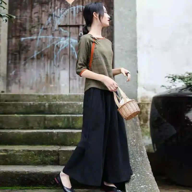 T-shirts Women Chinese Style E - Summer Clothing Holiday 评论和价格