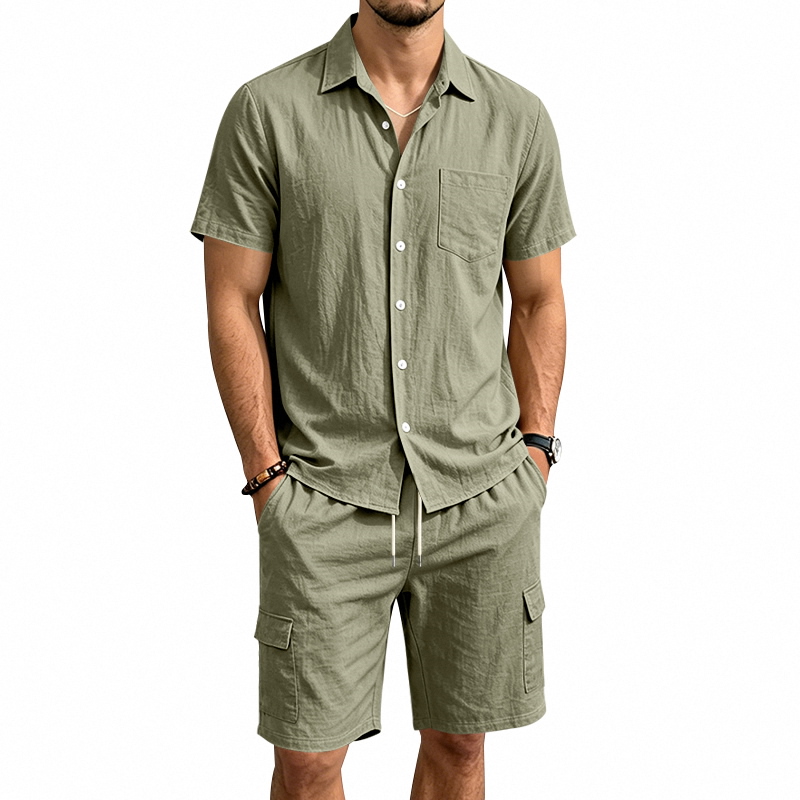 Men Summer American Linen Two  - Summer Outdoor Clothing 评论和价格