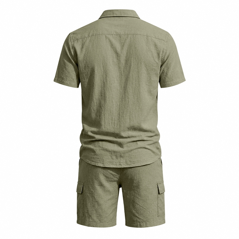 Men Summer American Linen Two  - Summer Outdoor Clothing 评论和价格