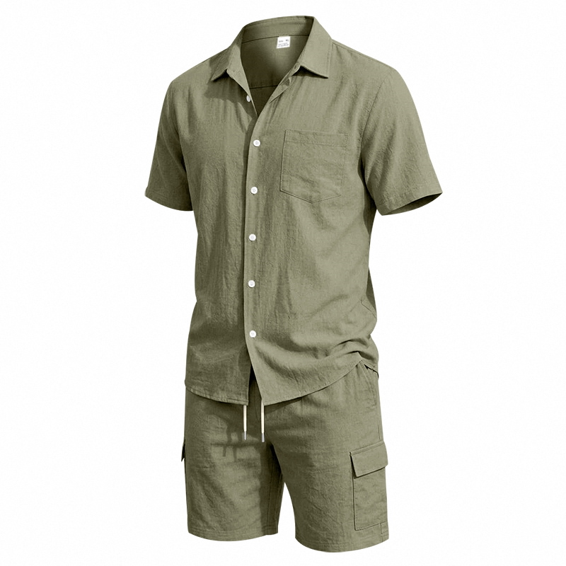 Men Summer American Linen Two  - Summer Outdoor Clothing 评论和价格